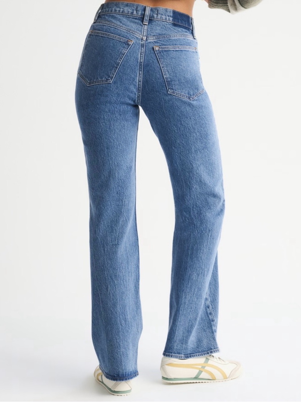Abercrombie & Fitch 90s relaxed jean high-rise blue 30/10r women’s denim classic - Picture 2 of 16